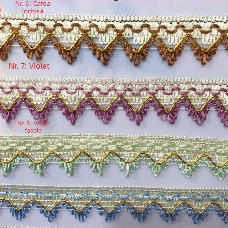 Dantelă pentru perdele cu ciucuri, accesorii pentru textile de uz casnic
