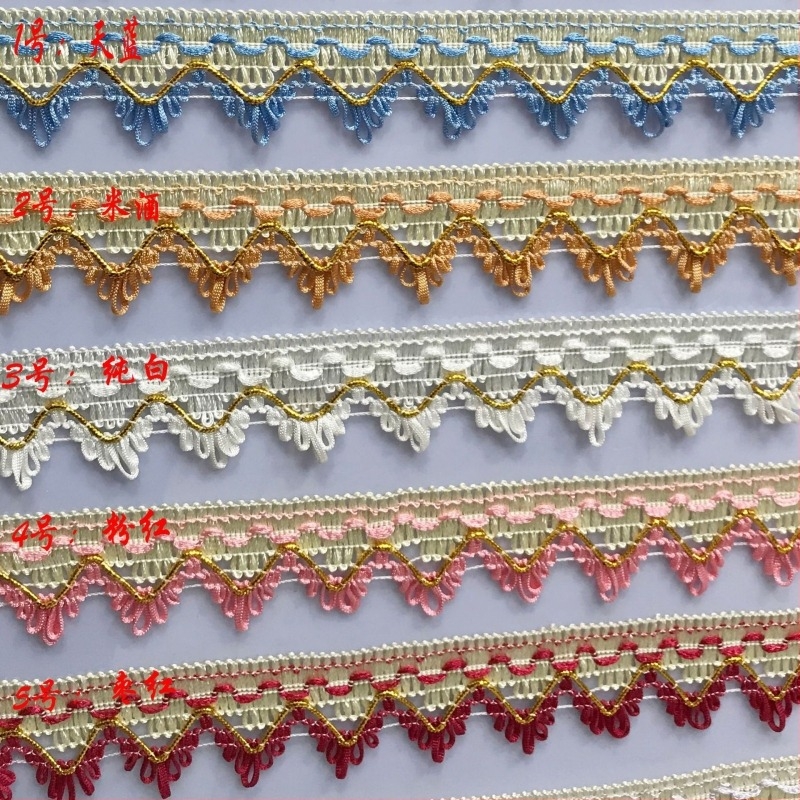 Dantelă pentru perdele cu ciucuri, accesorii pentru textile de uz casnic