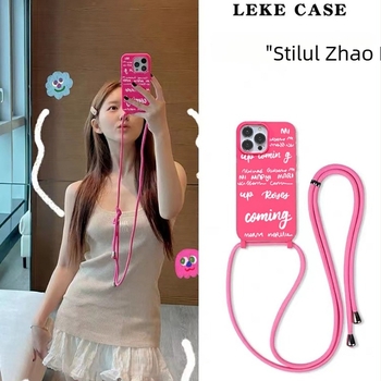 Carcasă pentru iPhone 14 Pro Max, inspirată de Zhao Lusi, cu bretea pentru lanyard, design crossbody pentru femei; compatibilă cu iPhone 13, 12, 11 și XR