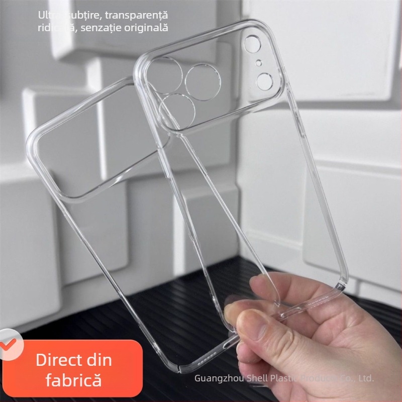 Carcasă din policarbonat ultra-subțire pentru iPhone 17 Pro Max, iPhone 17 Pro și iPhone 17 — transparență înaltă, anti-îngălbenire; compatibilă cu iPhone 13/14 și iPhone 15 Pro.