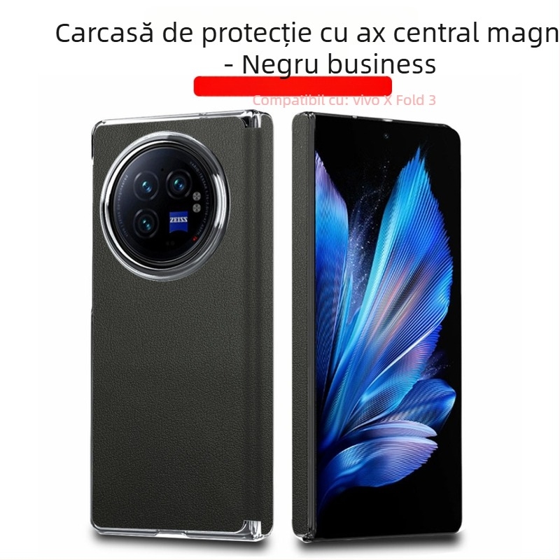 Carcasă Vivo X Fold3 cu balama magnetică, acoperire completă, protecție anti-cadere, stil premium de afaceri