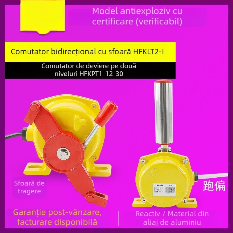 Comutator de deviație a benzii, în două trepte, protecție la explozie, HFKPT1-12-30, pentru lățimea benzii 20–35, BKPT1 XLPP-II