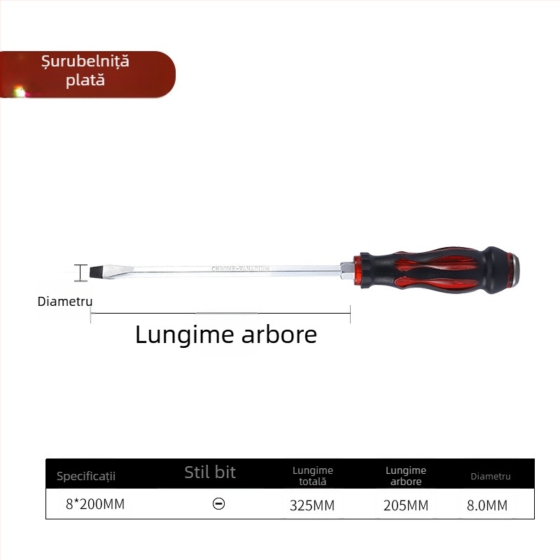 Regt Steel set de șurubelnițe Philips și plat, din oțel crom-vanadiu, magnetice, mâner PVC antiderapant, 1–8 mm, 175 g