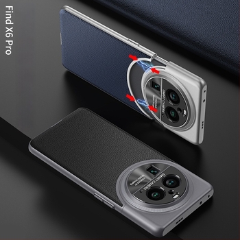 Carcasă pentru Oppo Find X6 / X6 Pro – design color-block, stil de afaceri simplu și elegant, turnare prin injecție, protecție anti-cădere, neagră