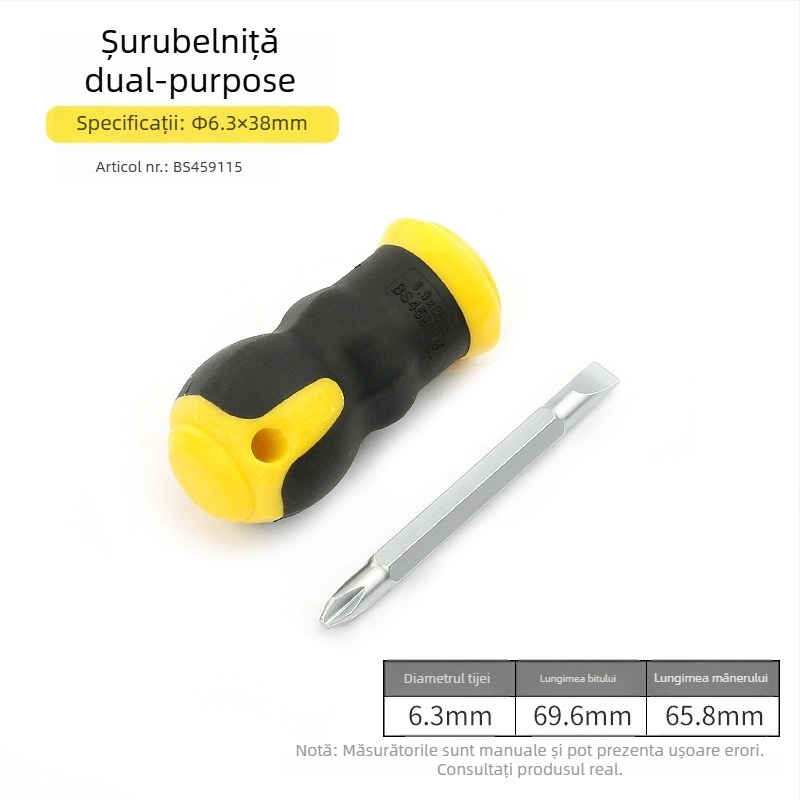 Set de șurubelnițe industrial cu cap Phillips și plat, dublu cap, șurubelniță telescopică cu utilizare duală