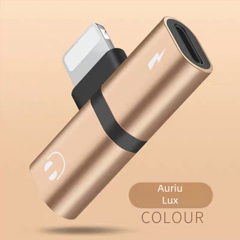 Convertor audio 2 în 1 cu interfețe Lightning pentru iPhone și iPad