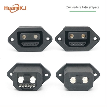 Cablu de încărcare cu conector 2+6 pini, de înaltă putere, cu fir de semnal; cablu de conectare a bateriei litiu, cablu de descărcare și încărcare