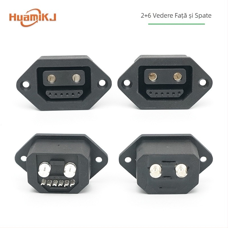 Cablu de încărcare cu conector 2+6 pini, de înaltă putere, cu fir de semnal; cablu de conectare a bateriei litiu, cablu de descărcare și încărcare