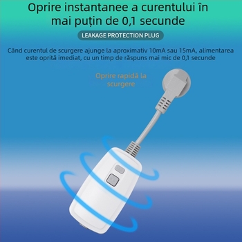 Priză cu întrerupător, protecție la scurgeri pentru boilere, aparate de aer condiționat și robinete electrice