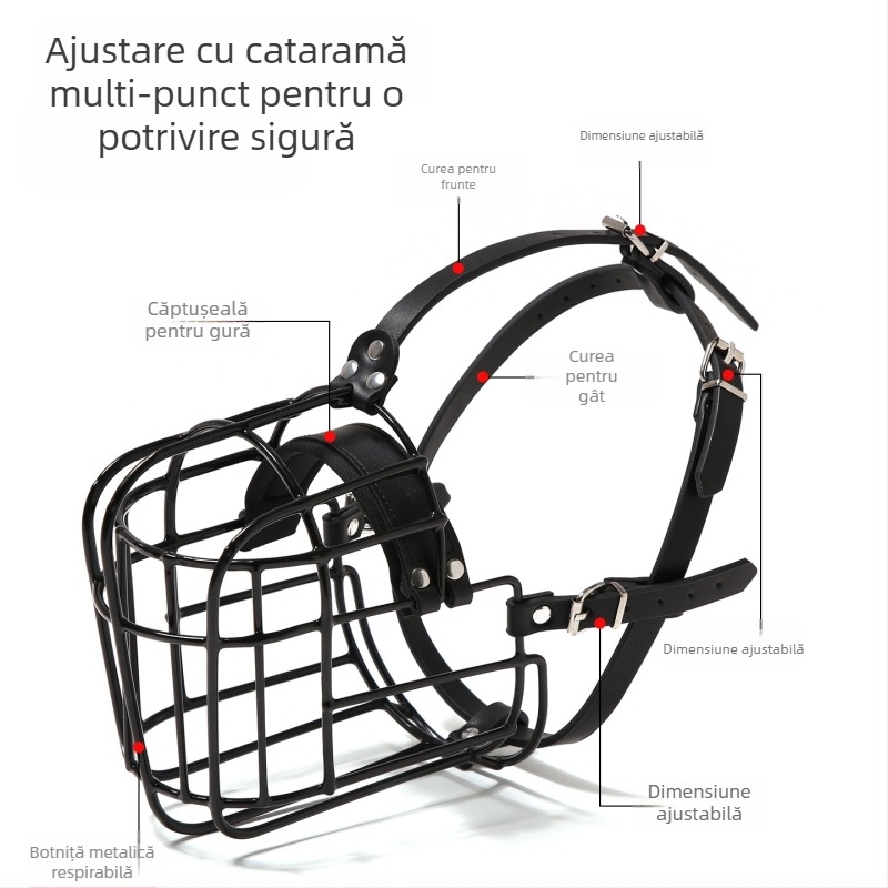 Botă metalică pentru câini de talie mare – pregătire, previne mușcăturile și consumul dezordonat de hrană