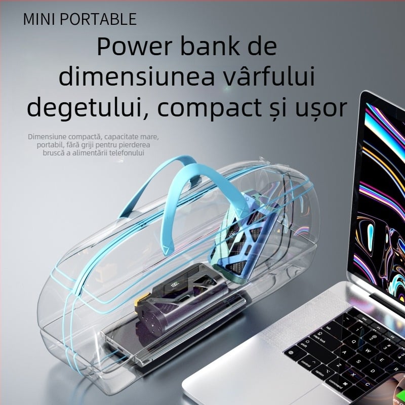 Power Bank Mecha Capsule 10000mAh, baterie externă compactă și portabilă