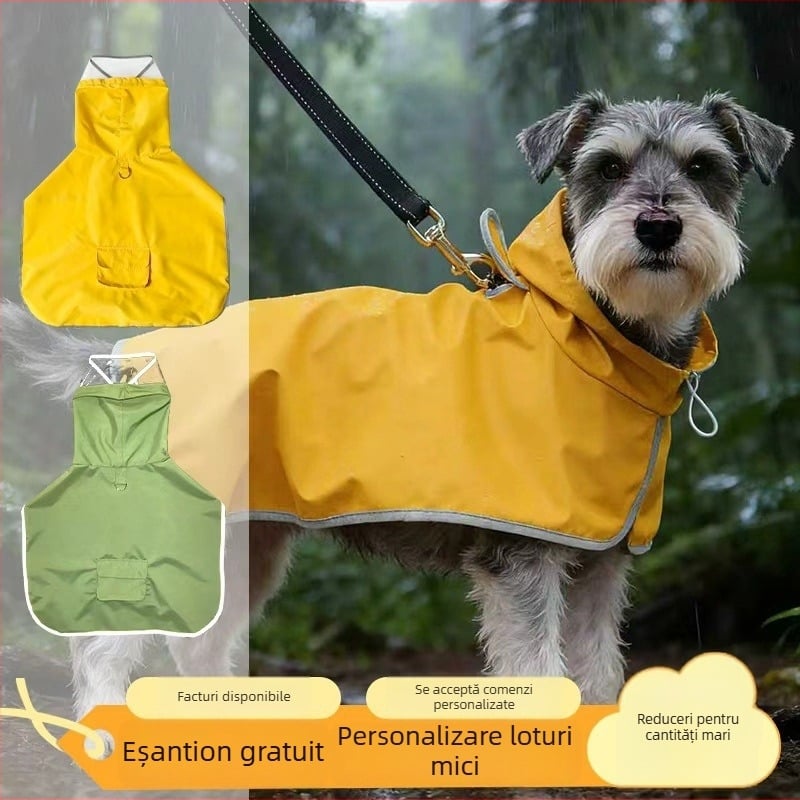 Palton reflectorizant pentru câini, cu protecție pentru abdomen, potrivit pentru rase mici precum pudel și corgi