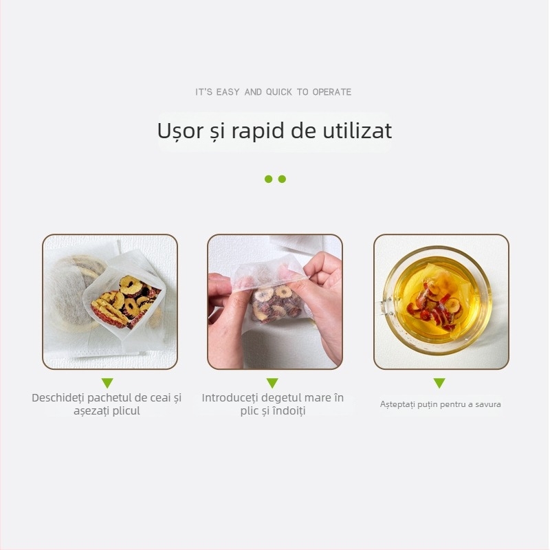 Saci de ceai din fibre de porumb — unică folosință, filtre de ceai biodegradabile, de calitate alimentară