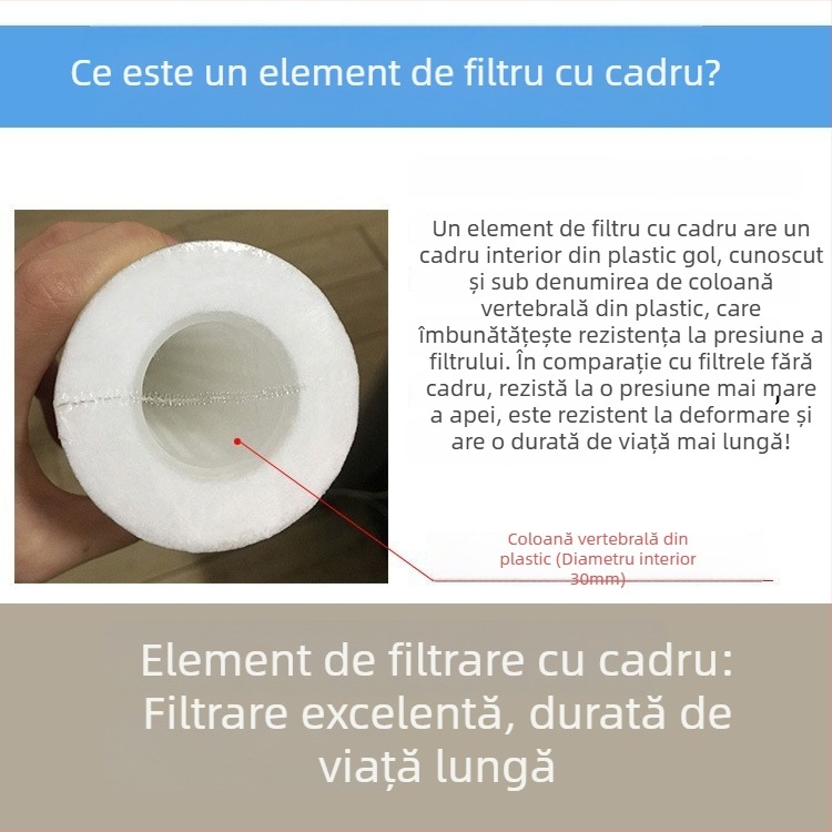 Element filtrant PP din bumbac, prefiltru pentru apă, filtru melt-blown, 1, 5, 10 și 20 mm