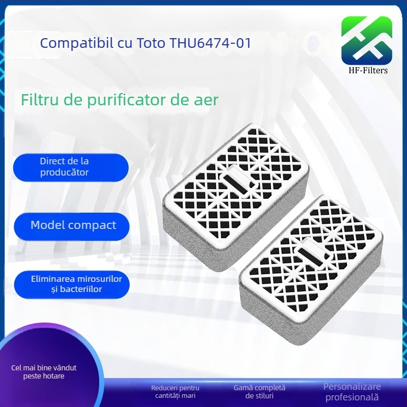 Element filtru HF pentru Toto THU6474-01 purificator de aer | filtru de deodorare a mirosurilor de la toaletă