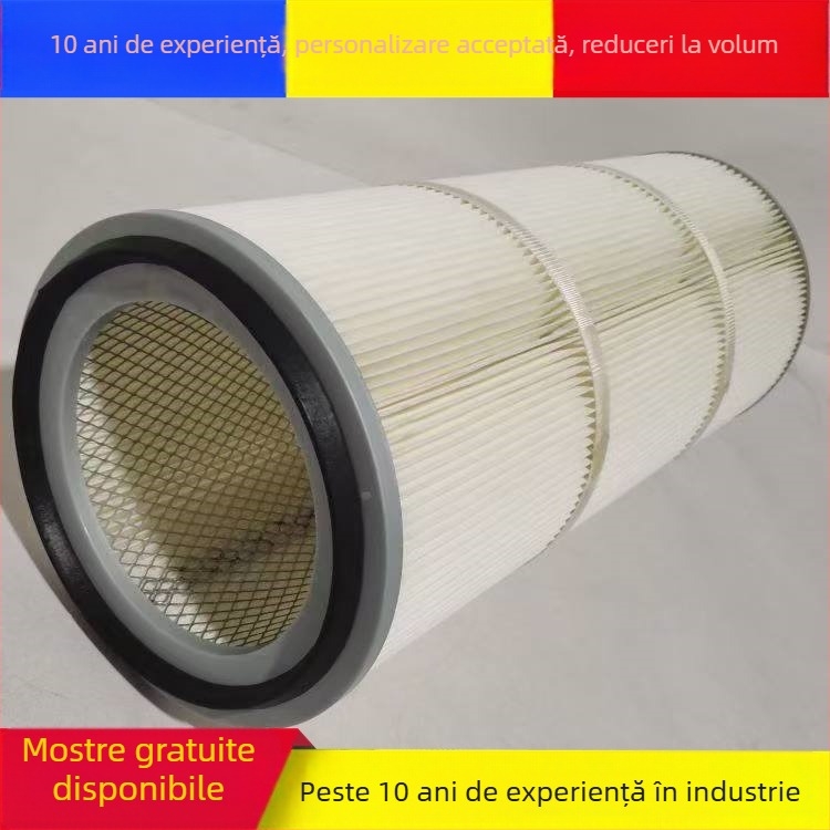 Cartuș de filtrare a aerului cu element de filtrare din poliester acoperit
