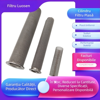 Filtru tubular din oțel inoxidabil cu plasă țesută, element filtrant și tub central