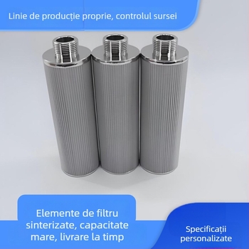 Element filtrant din oțel inoxidabil, tip sinterizat/pliat, 304/316L, lavabil, filtrare industrială