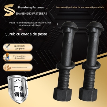 Șuruburi de înaltă rezistență pentru cale ferată, cu design prelungit și îngroșat, în formă de coadă de pește; șuruburi cu coadă de pește pentru minerit; șuruburi pentru plăci de conectare