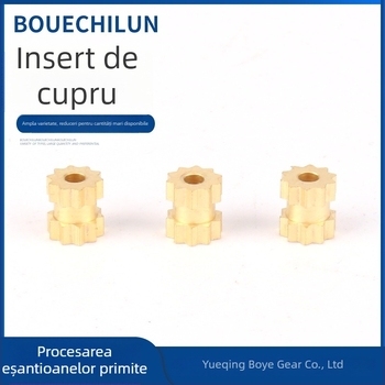Inserție din cupru cu nervuri, piuliță din cupru turnată prin injecție, piuliță decorativă, piesă din cupru cu un singur pasaj