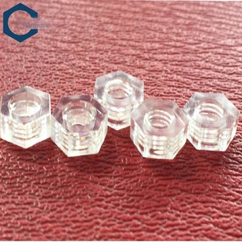Piuliță hexagonală din plastic DIN 934, capac PC transparent pentru șurub, piuliță hexagonală de blocare