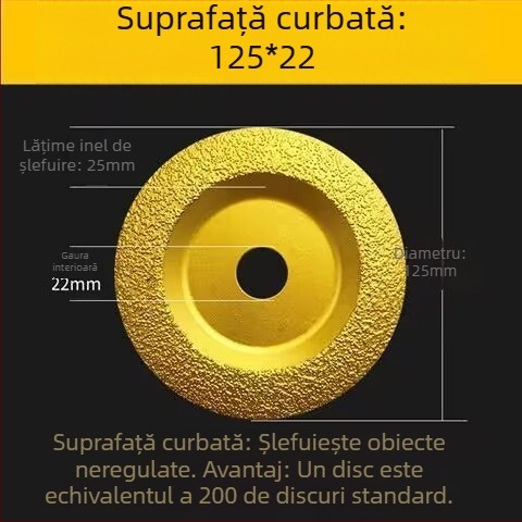 Disc diamant pentru șlefuire fontă și metale, disc plat de 100 mm pentru lustruire