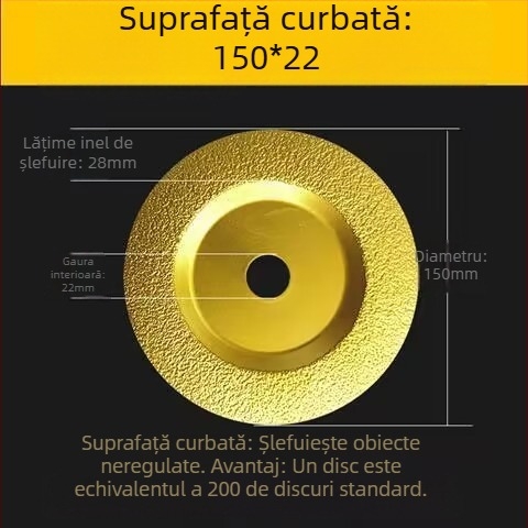 Disc diamant pentru șlefuire fontă și metale, disc plat de 100 mm pentru lustruire