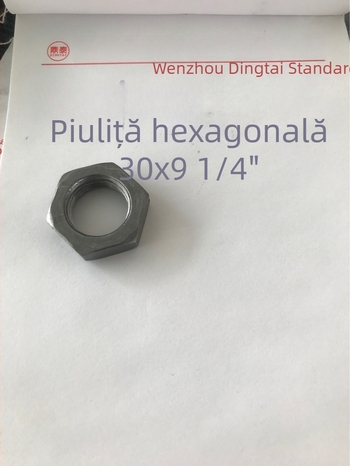 Șurub de strângere galvanizat pentru piuliță hexagonală, culoare naturală, filet 2/1-14, clasa 4.8