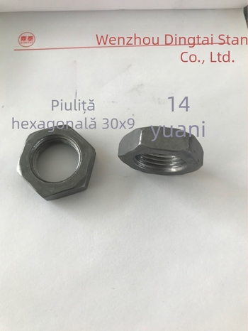 Șurub de strângere galvanizat pentru piuliță hexagonală, culoare naturală, filet 2/1-14, clasa 4.8