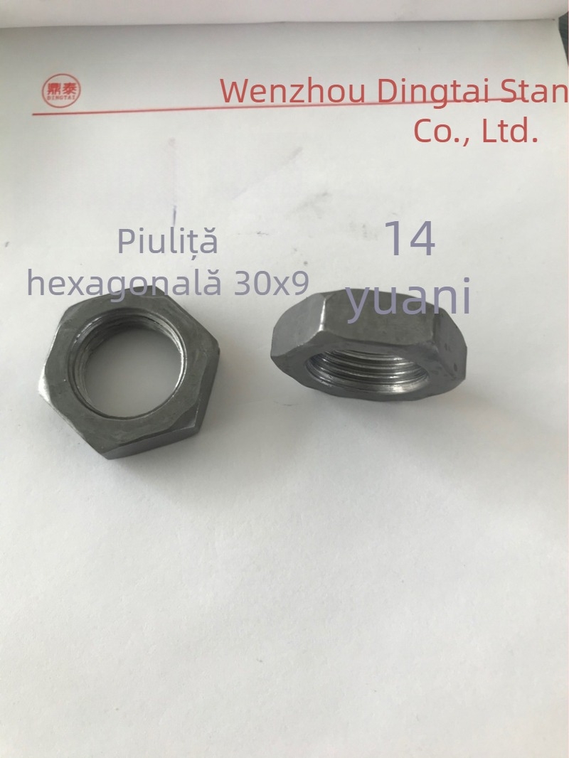 Șurub de strângere galvanizat pentru piuliță hexagonală, culoare naturală, filet 2/1-14, clasa 4.8