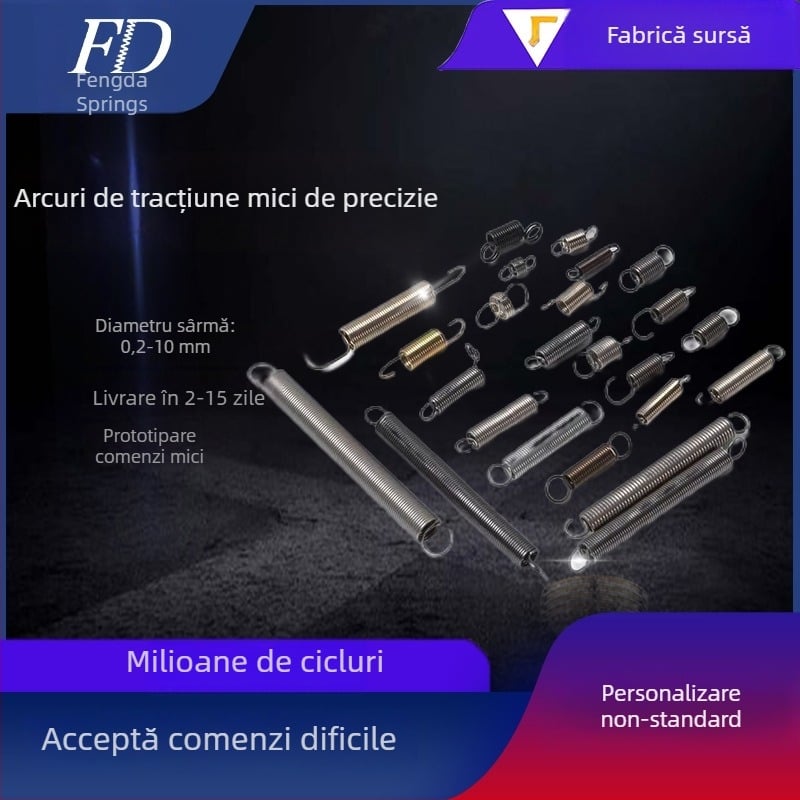Arcuri de tensiune de precizie, diametrul firului 0,2-3,5 mm, oțel inoxidabil 304/201/316