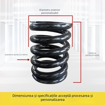 Arc de compresie cu diametru mare al firului, pentru utilaje miniere, amortizare șocuri și revenire, din oțel de arc