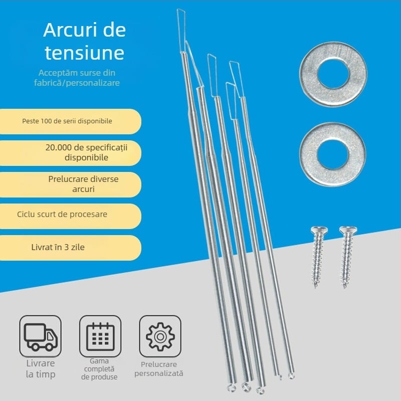 Închizător pentru uși glisante cu arc de tensiune, rezistent la vânt