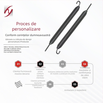 Barieră integrată cu arc de tensiune cu două cârlige, arc telescopic cu elasticitate înaltă, arc din oțel 65Mn rezistent la oboseală, la comandă
