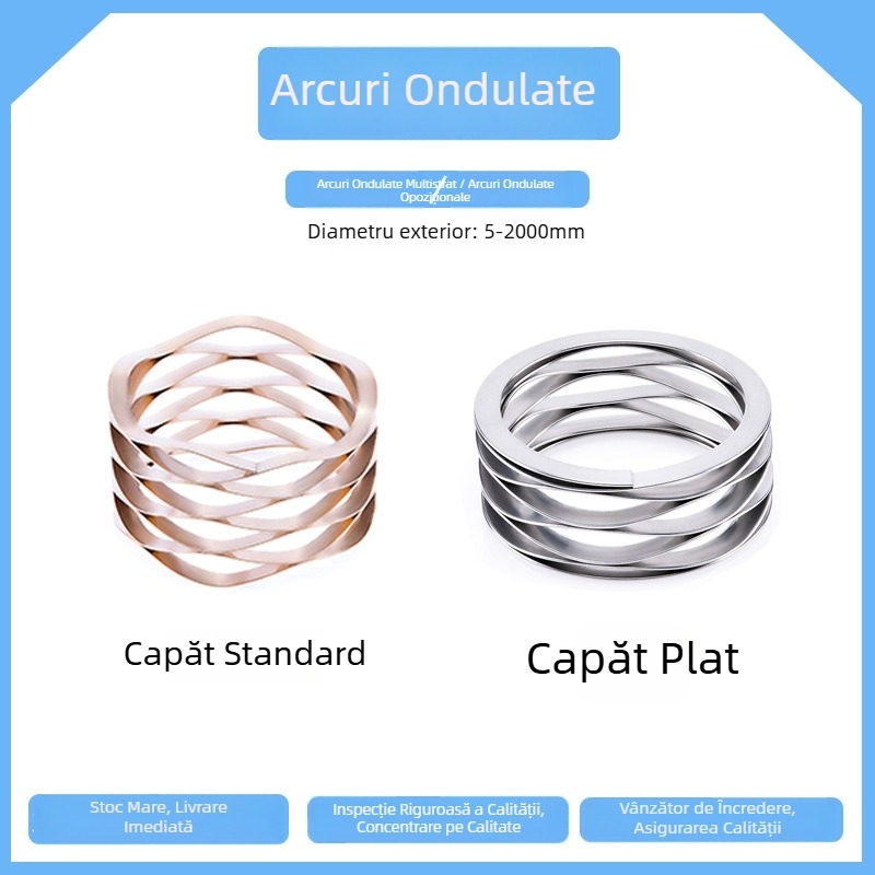 Arcuri ondulate din oțel inoxidabil, cu mai multe straturi, pentru compresie
