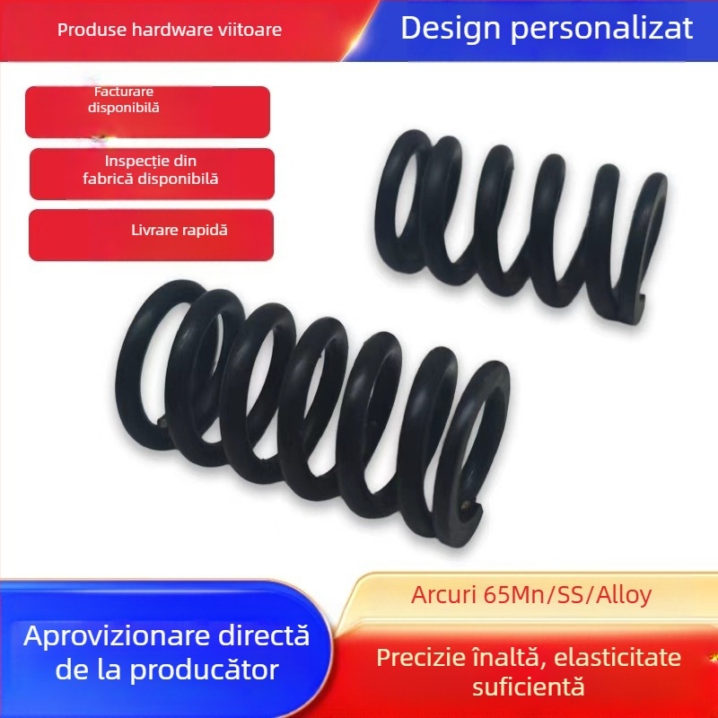 Arc de compresie din oțel inoxidabil 304, rezistent la temperaturi înalte, arc de revenire de înaltă rezistență, arc metal 65Mn, personalizare non-standard