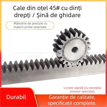 Șină din nylon POM cu dinți înclinați, tratată prin călire, executată după desen, variante de matrițe 1, 1,5, 2, 2,5, 3 și 4.