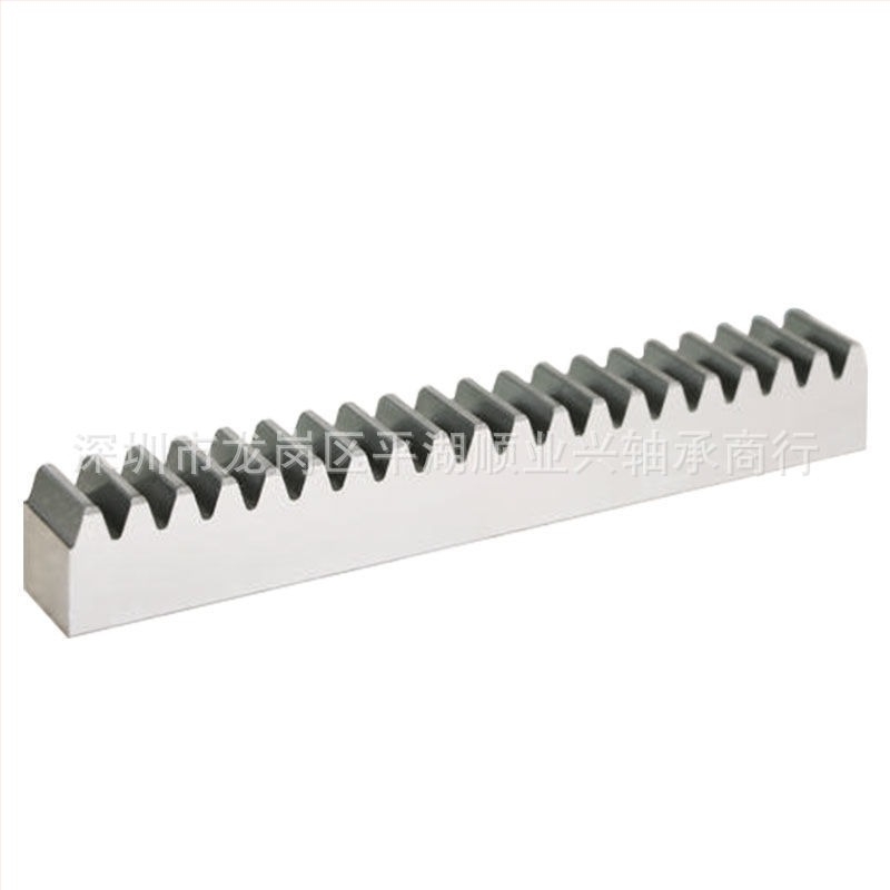 Șină din nylon POM cu dinți înclinați, tratată prin călire, executată după desen, variante de matrițe 1, 1,5, 2, 2,5, 3 și 4.