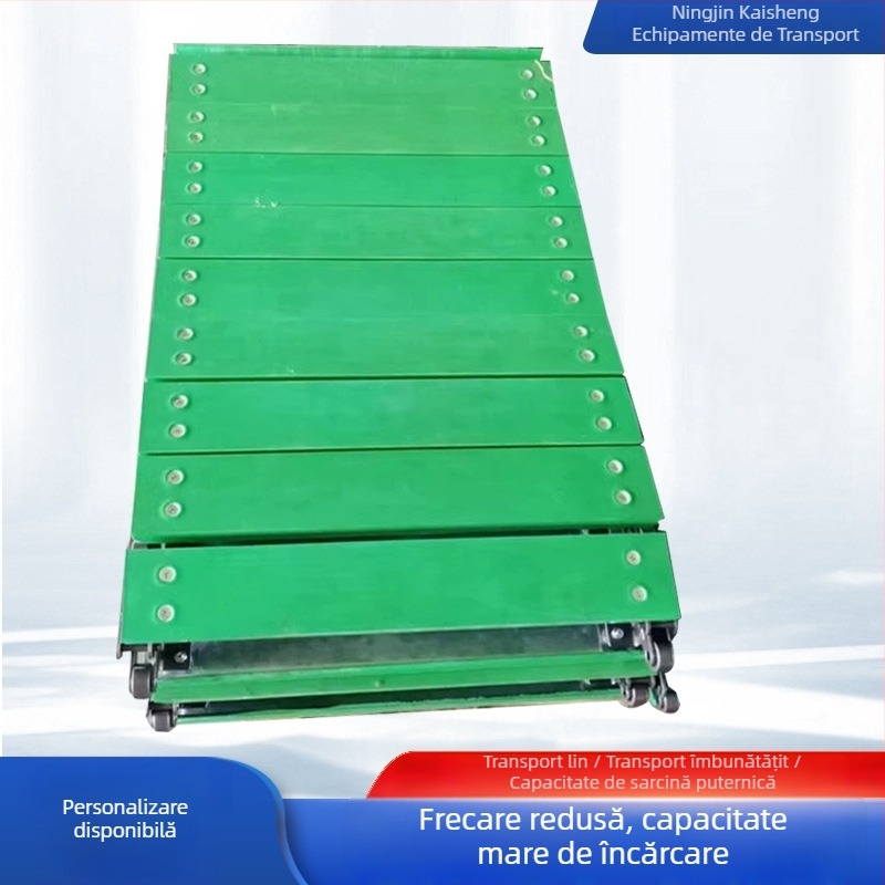 Conveyor cu plăci din lanț, plăci galvanizate cu acoperire din cauciuc, antiaderent, anti-static, bandă de transport cu acoperire din cauciuc