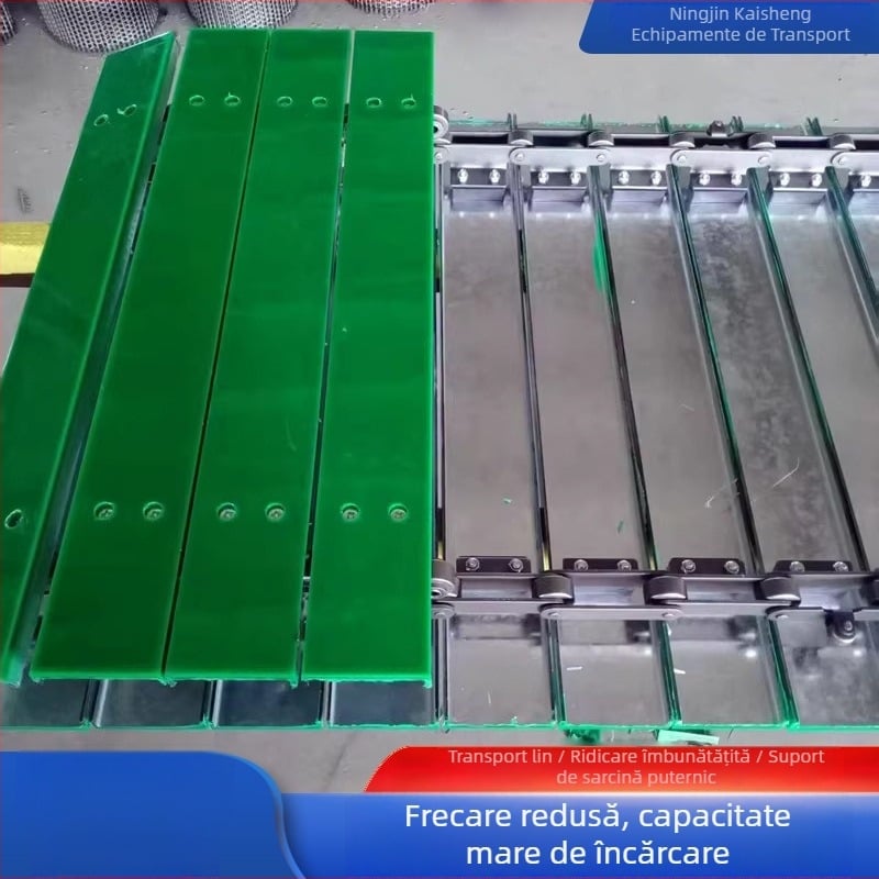 Conveyor cu plăci din lanț, plăci galvanizate cu acoperire din cauciuc, antiaderent, anti-static, bandă de transport cu acoperire din cauciuc