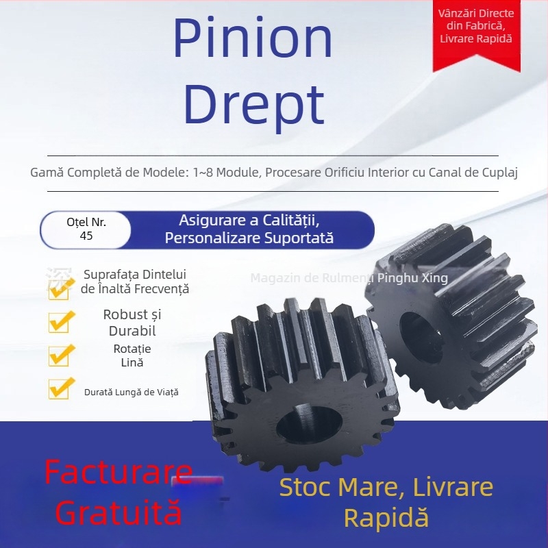 Roți dinți drepți prelucrate cu cremalieră, modulele 1, 1,5, 2, 2,5, 3, 4, 5, angrenaj cilindric
