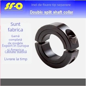 Inel de ax din oțel carbon cu finisaj negru oxidat, tip deschis, dublu segment, fixare; modele C2-100-b, C2-150-b