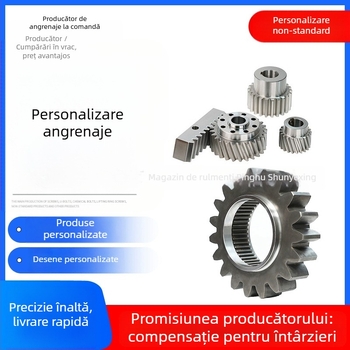 Garnituri dințate personalizate, angrenaje drepte și elicoidale, modulele 1, 2, 3,5 și 5; șină, pinioane industriale, inel dinți