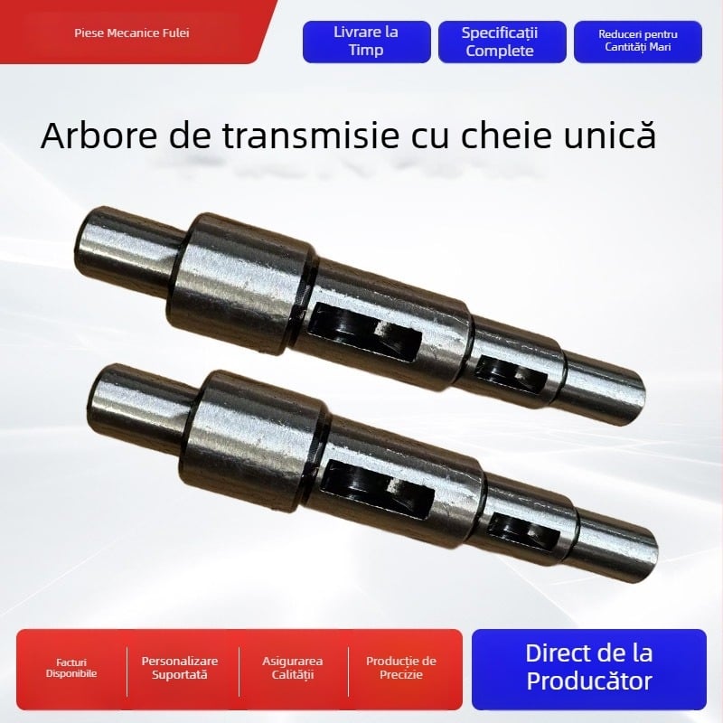 Prelucrare ax de transmisie cu cheie unică, angrenaj cu șurub, mai multe specificații, suport pentru axe ne-standard