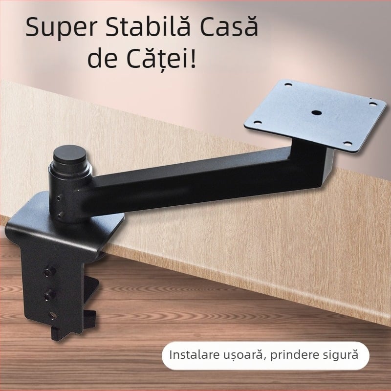 Cadru de cățărare pentru pisici montat pe masă, cu înălțime reglabilă și rotație de 360°