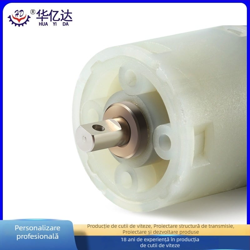 Motor cu angrenaj planetar din nylon, diametru 24 mm, raport de transmisie 32:1, cu moment de cuplu 4 kgf·cm
