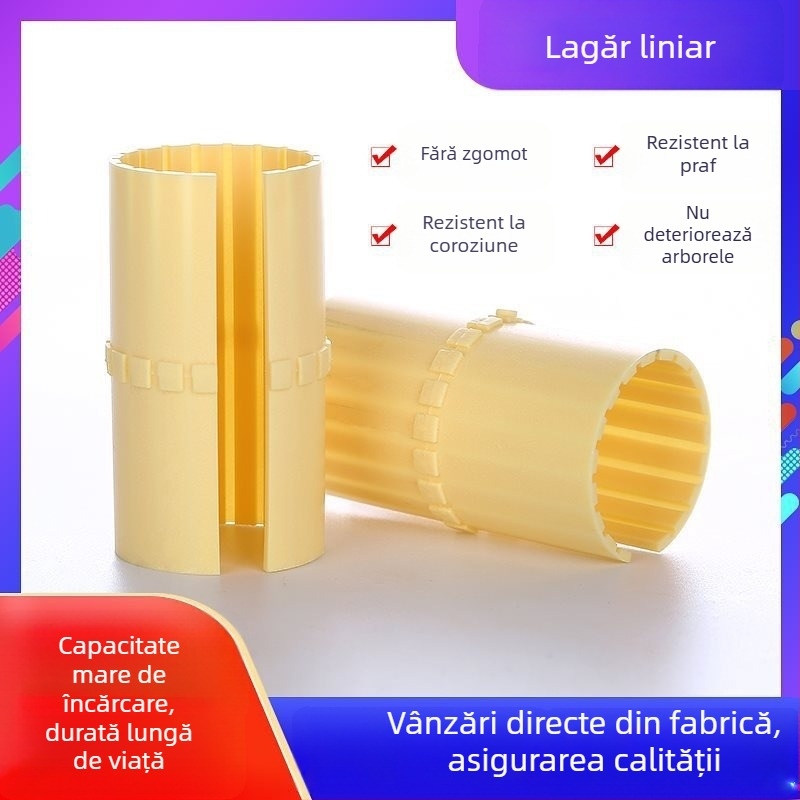 Igus JUM01 02 rulment liniar, 10 bucșe din plastic tehnic, 12 bucșe de alunecare, 16202530