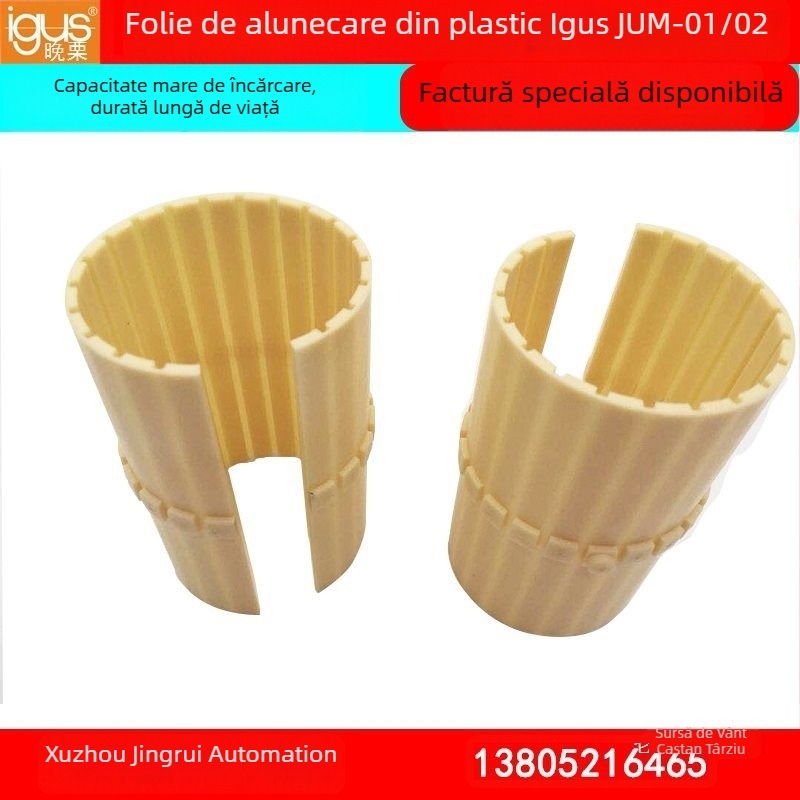Igus JUM01 02 rulment liniar, 10 bucșe din plastic tehnic, 12 bucșe de alunecare, 16202530