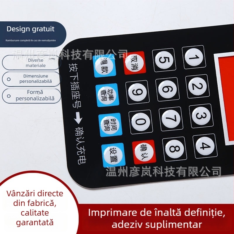 Etichete autoadezive pentru panouri PVC pentru echipamente de imprimare — plăcuțe de identificare personalizabile