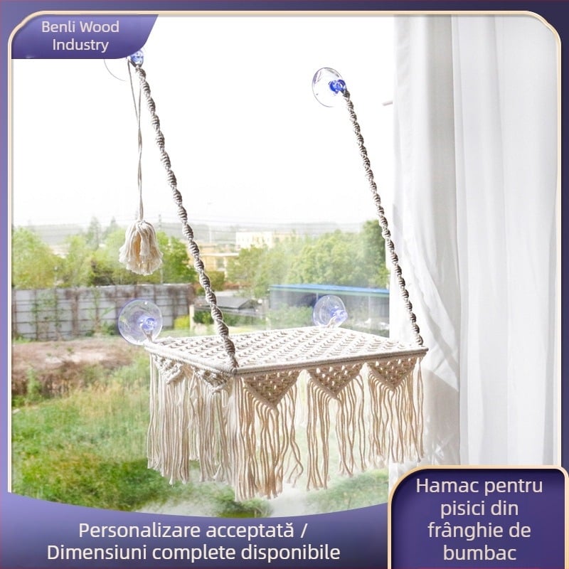Hamac pentru pisici pentru geam cu ventuze – leagăn de soare pentru balcon